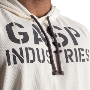 Gasp Thermal Sleeveless Hoodie Off White