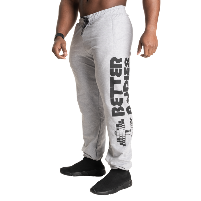 Better Bodies Stanton Sweatpants V2, Light Grey Melange Regural length