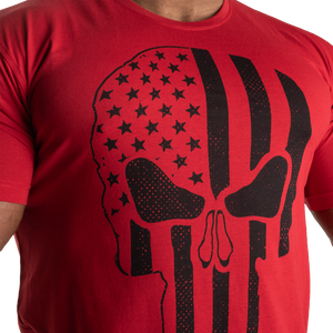 Gasp Skull Standard Tee Chili Red