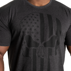 Gasp Skull Standard Tee Dark Grey Melange